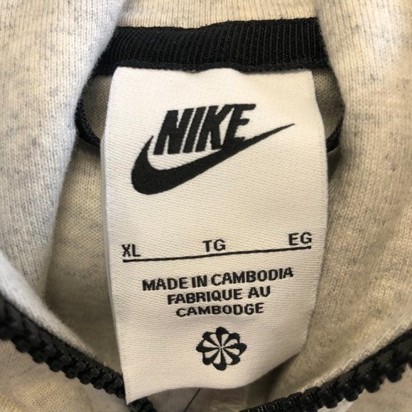 Nike Sportswear Tech Fleece Full Zip Hoodie White/Heather DD4688-100 Multi Size - Picture 10 of 12